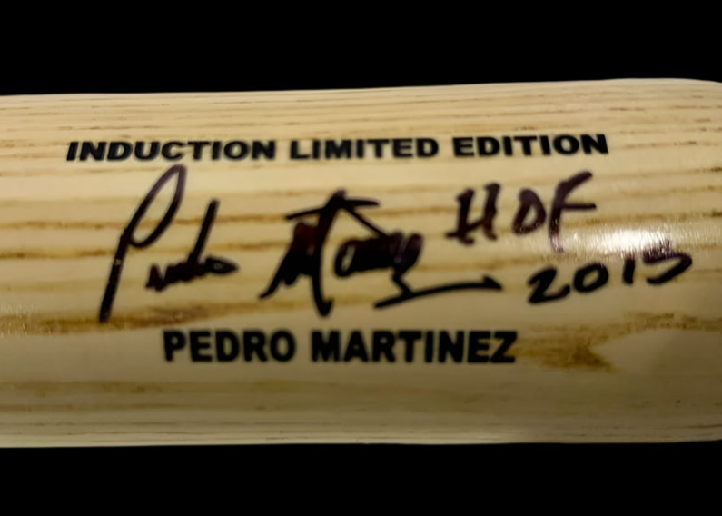 Pedro Martinez Autographed Limited Edition Blonde Canadian Baseball HOF Bat w/Inscription (02)